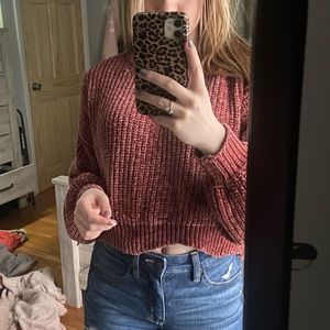 boohoo orange sweater size small